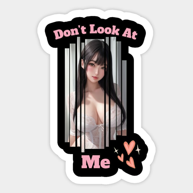 Dont Look At Me Anime Girl Sticker by Clicks Clothes